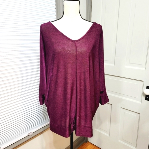 LANE Bryant's Semi Sheer Dolman Sleeve Blousen - Picture 1 of 9